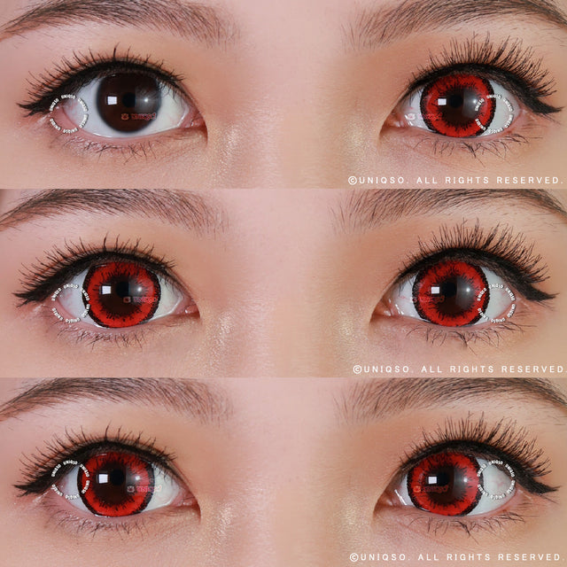 Western Eyes Dolly+ Red (1 lens/pack)-Colored Contacts-UNIQSO Canada