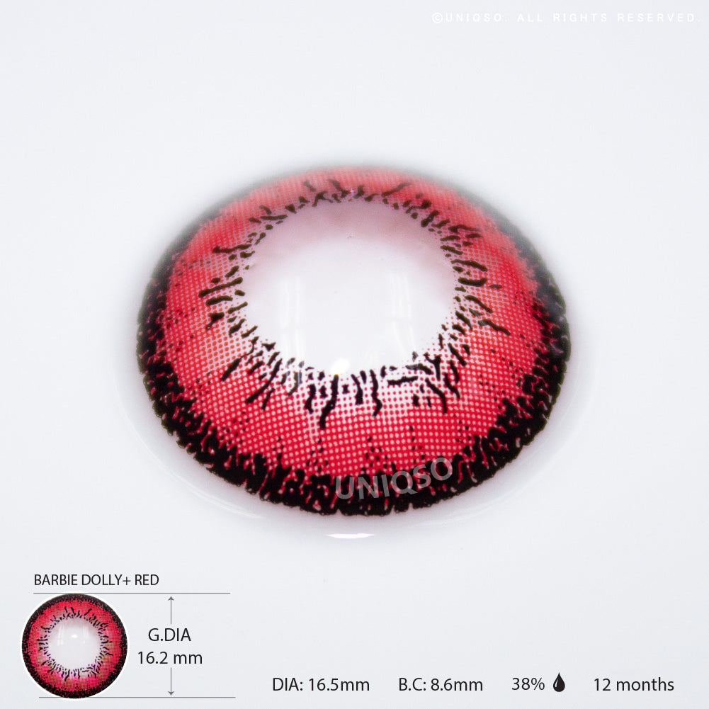 Western Eyes Dolly+ Red (1 lens/pack)-Colored Contacts-UNIQSO Canada