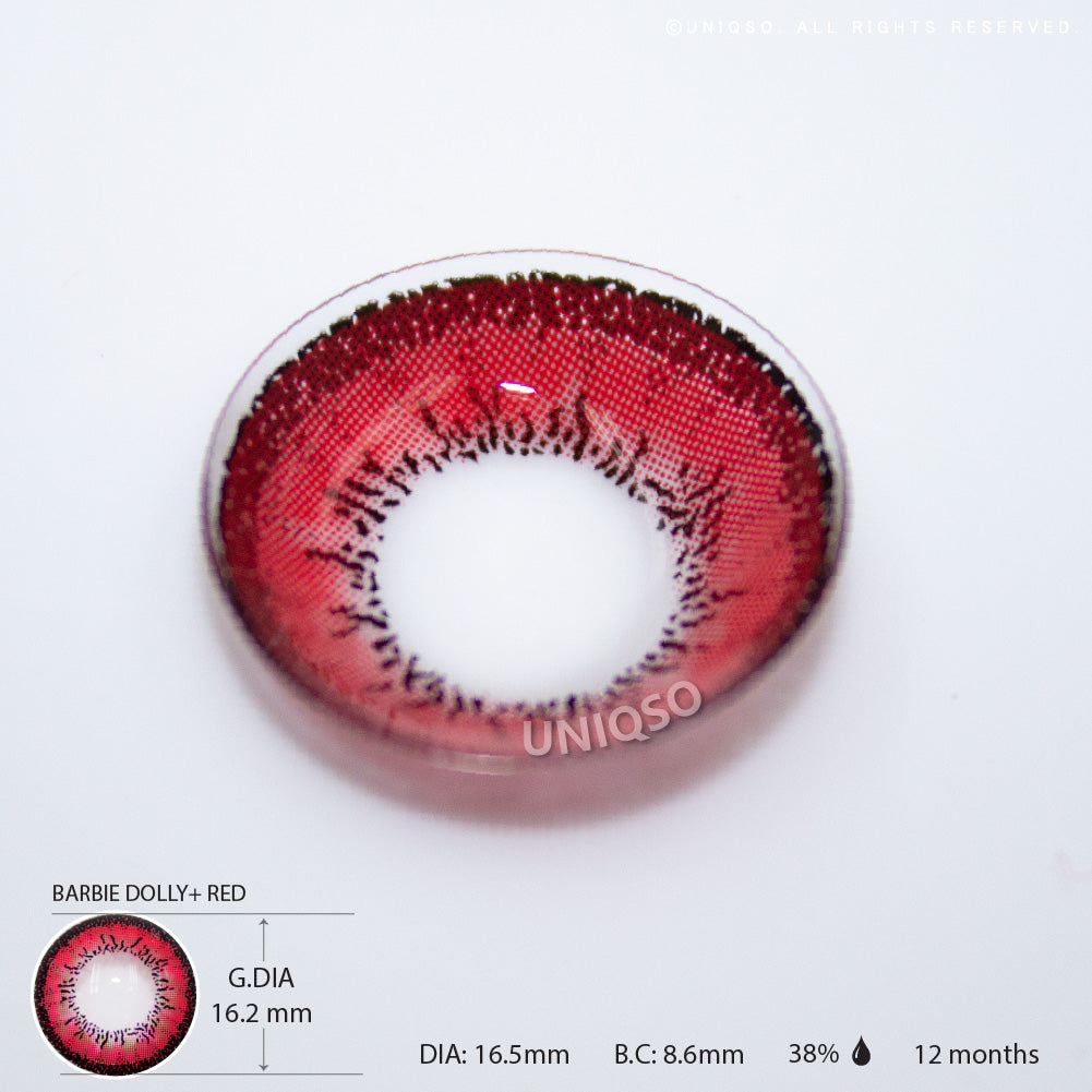 Western Eyes Dolly+ Red (1 lens/pack)-Colored Contacts-UNIQSO Canada