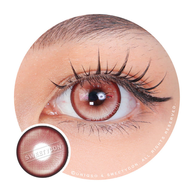 Sweety Velvet Cinder Red (1 lens/pack)-Colored Contacts-UNIQSO