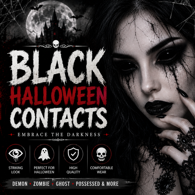 Black Halloween Contacts Canada
