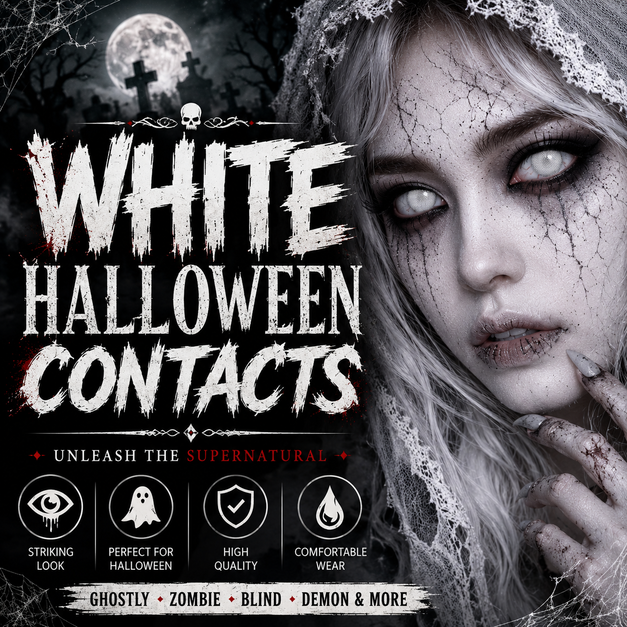 White Halloween Contacts Canada