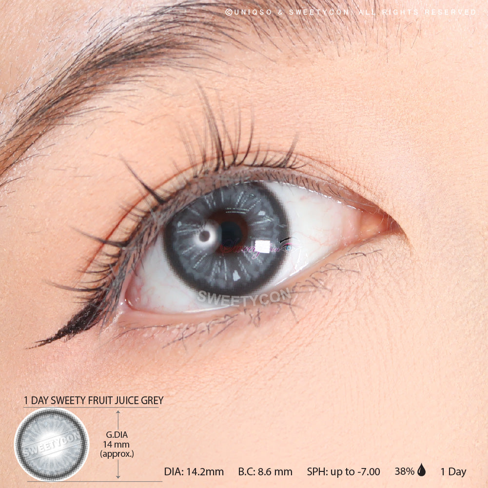 1 Day Sweety Fruit Juice Grey (2 or 10 lenses/pack)-Colored Contacts-UNIQSO Canada