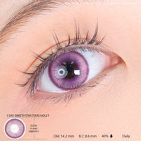 1 Day Sweety Star Tears Violet (2 or 10 lenses/pack)-Colored Contacts-UNIQSO Canada
