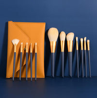 12PCS Natural Hair Makeup Brushes-Makeup Brushes-UNIQSO Canada