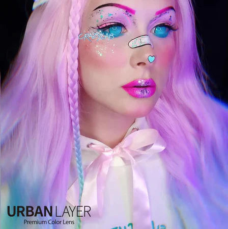 Sweety Mini Sclera Cyan Mesh Rim (1 lens/pack)-Mini Sclera Contacts-UNIQSO Canada