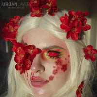 Sweety Crimson Red Mesh Sclera Contacts (1 lens/pack)-Sclera Contacts-UNIQSO Canada