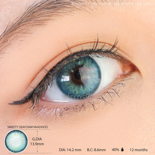 Sweety Seafoam Vaadhoo (1 lens/pack)-Colored Contacts-UNIQSO