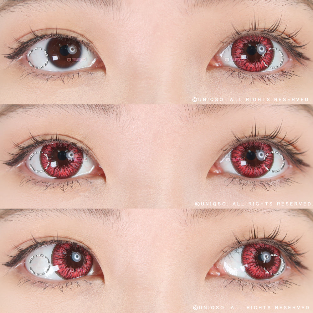 Kazzue Premier Pinkish Red (1 lens/pack)-Colored Contacts-UNIQSO