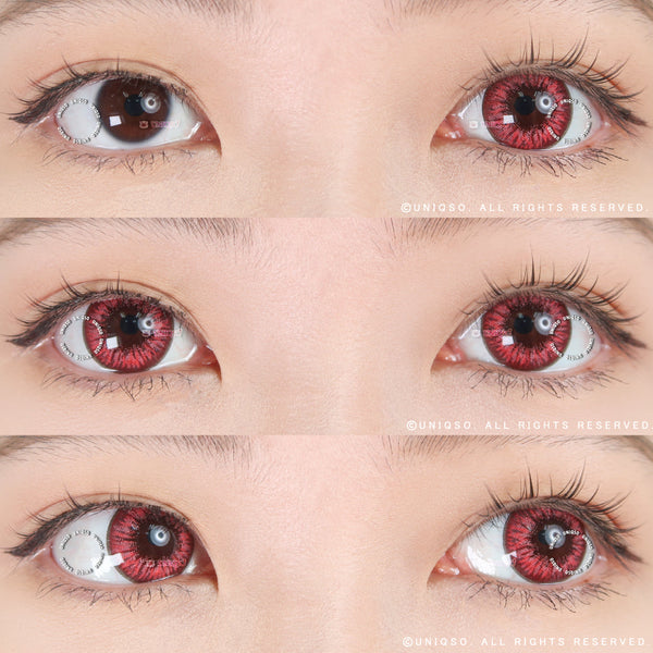 Kazzue Premier Pinkish Red (1 lens/pack)-Colored Contacts-UNIQSO