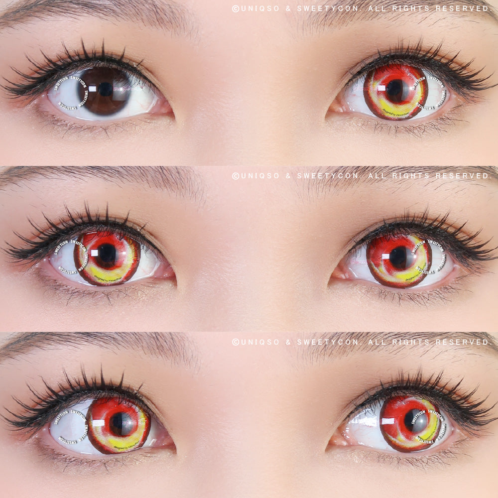 Anime Fire by KleinerPixel (1 lens/pack)-Colored Contacts-UNIQSO Canada