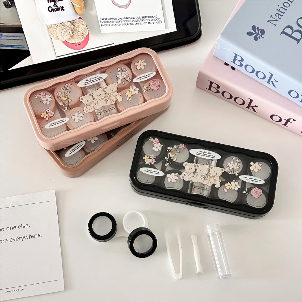 Lens Case Travel Kit - Mochi Bear-Lens Case-UNIQSO
