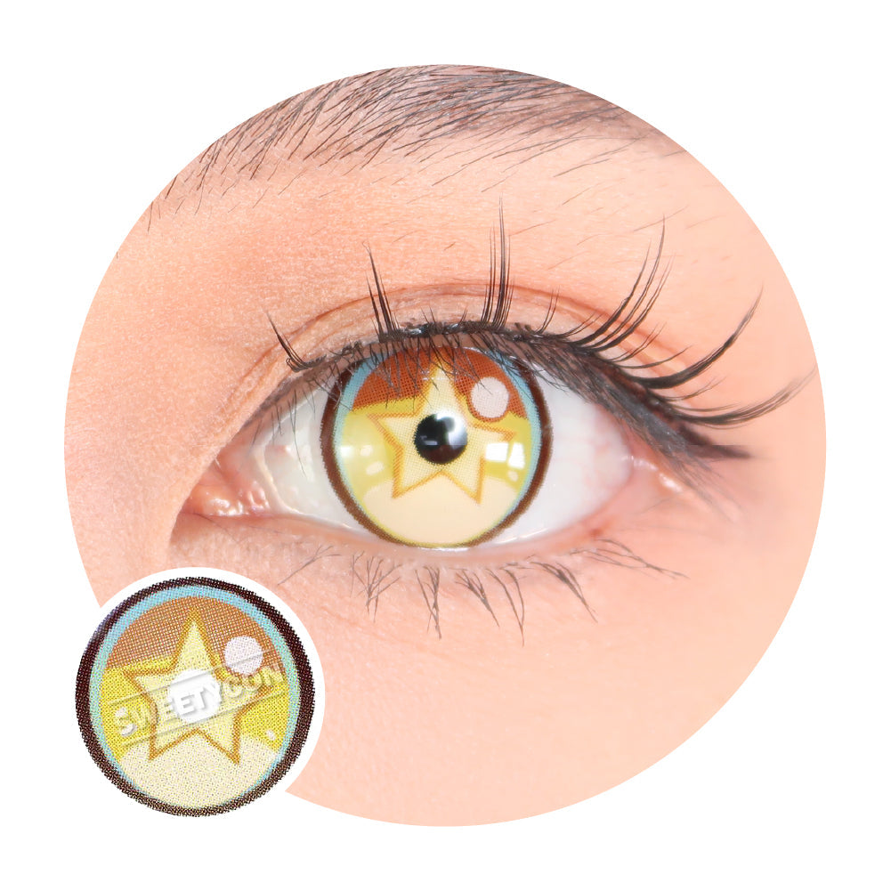 Sweety x Eyesinger Golden Starburst (2 lenses/pack)-Colored Contacts-UNIQSO Canada