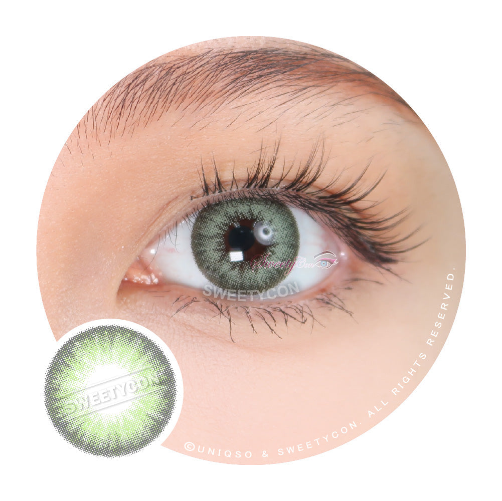 Sweety Bubble Green (1 lens/pack)-Colored Contacts-UNIQSO