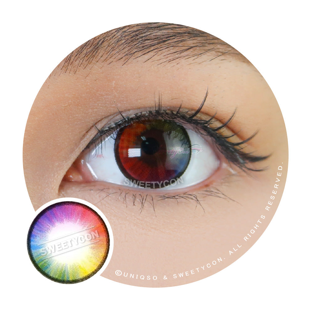 Sweety Aura Rainbow (1 lens/pack)-Colored Contacts-UNIQSO