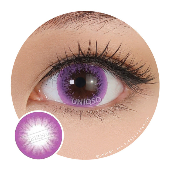 Western Eyes Bubble Violet (1 lens/pack)-Colored Contacts-UNIQSO