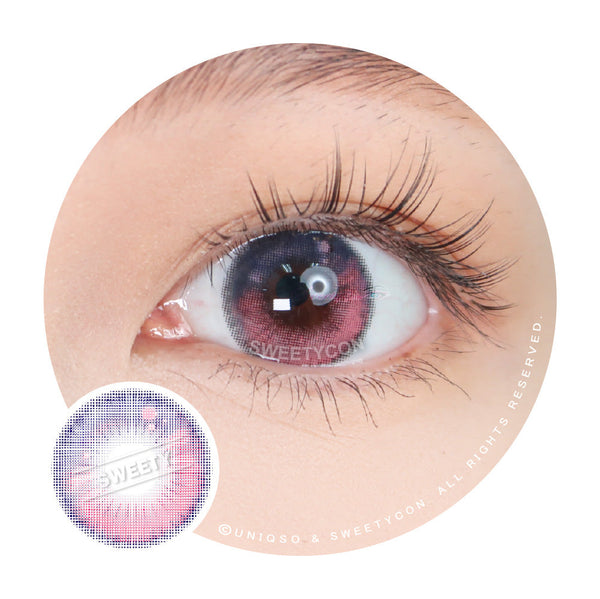 Sweety Anime Tear Purple Pink (1 lens/pack)-Colored Contacts-UNIQSO