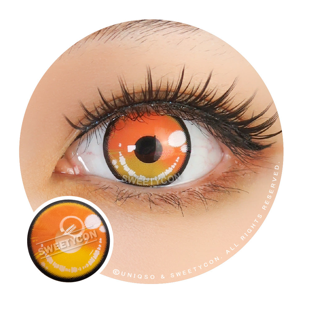 Sweety Anime 2 Yellow Orange (1 lens/pack)-Colored Contacts-UNIQSO
