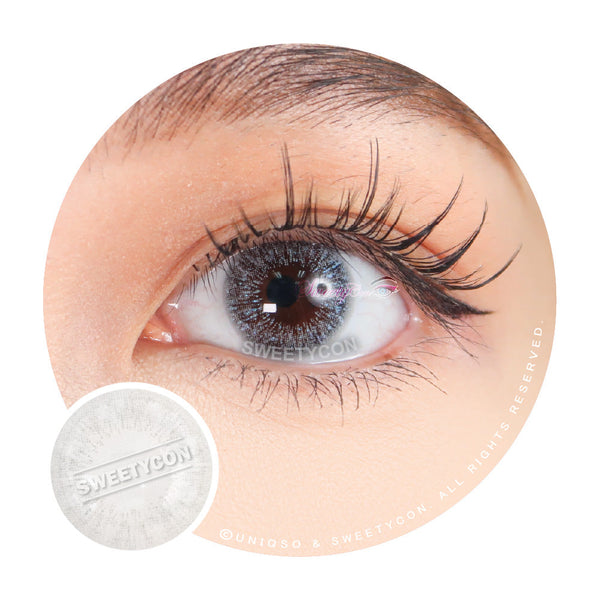 Sweety Shine Smile Grey (1 lens/pack)-Colored Contacts-UNIQSO