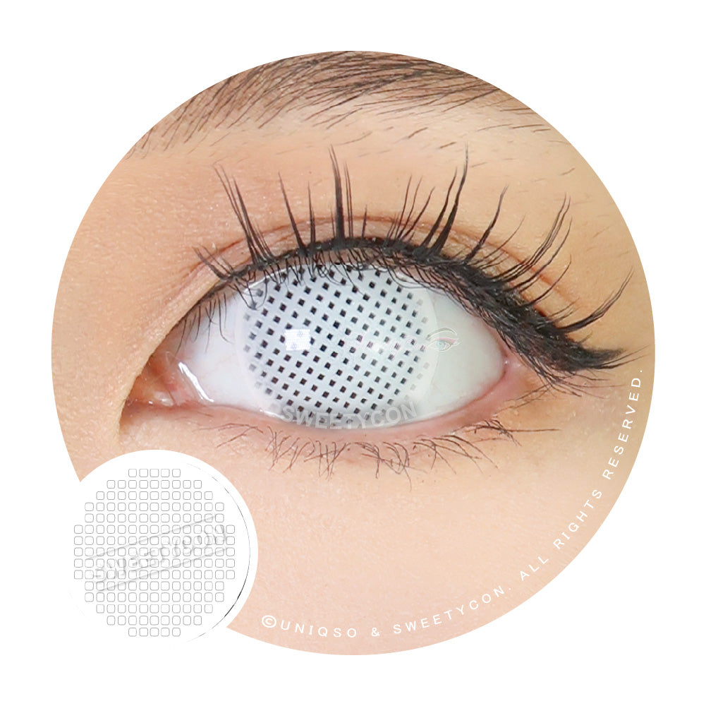 Sweety Crazy UV White Mesh (1 lens/pack)-Crazy Contacts-UNIQSO