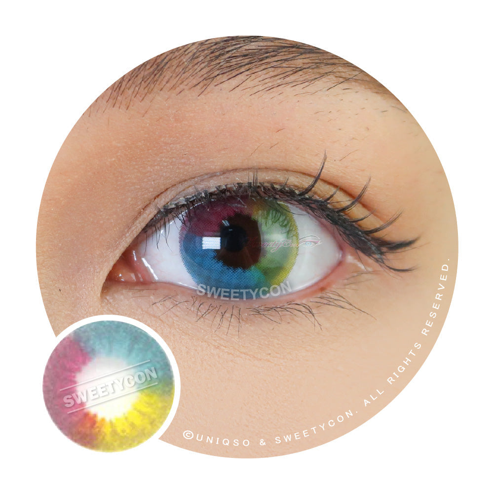 Sweety Multil Rainbow (1 lens/pack)-Colored Contacts-UNIQSO