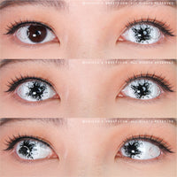 Sweety Mini Sclera Black Splash (1 lens/pack)-Mini Sclera Contacts-UNIQSO