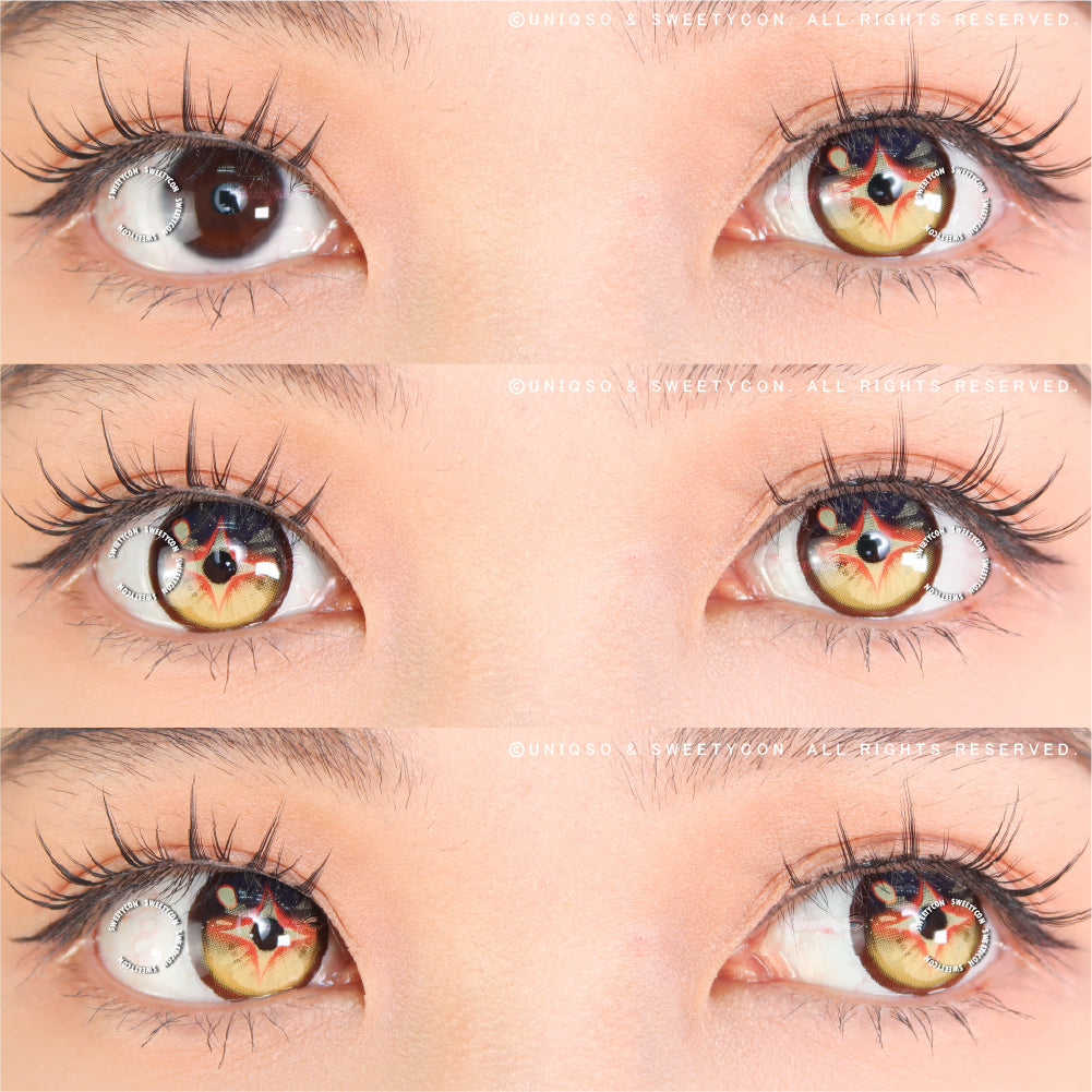 Sweety x Eyesinger Amber Star Crest (2 lenses/pack)-Colored Contacts-UNIQSO Canada