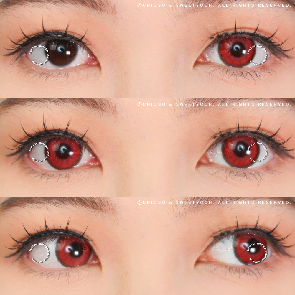 Sweety Halo Red (1 lens/pack)-Colored Contacts-UNIQSO Canada