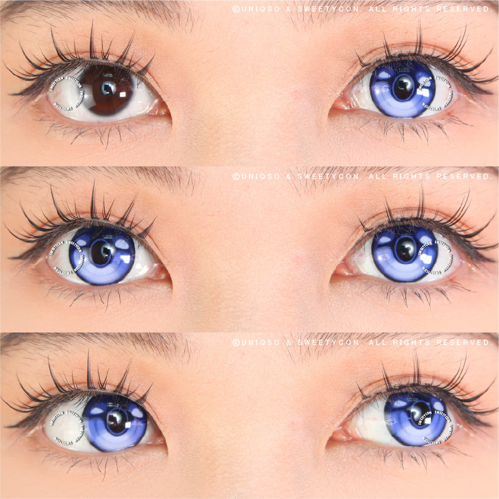 Sweety x Eyesinger Indigo Thunder Eye (2 lenses/pack)-Colored Contacts-UNIQSO Canada