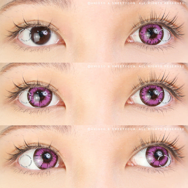 Sweety Akaten Violet (1 lens/pack)-Colored Contacts-UNIQSO