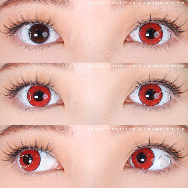 Sweety Devil Red (1 lens/pack)-Colored Contacts-UNIQSO