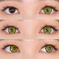 Sweety Crazy Yellow Rings V3 (Chainsaw Man - Makima) (1 lens/pack)-Crazy Contacts-UNIQSO