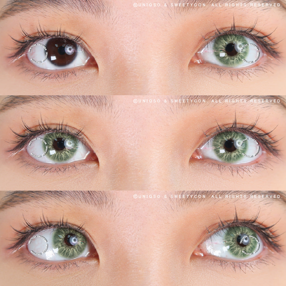 Sweety Love.S Green (1 lens/pack)-Colored Contacts-UNIQSO