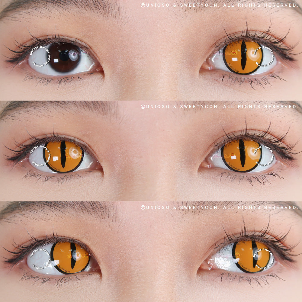 Sweety Crazy Gold Demon Eye / Cat Eye (1 lens/pack)-Crazy Contacts-UNIQSO