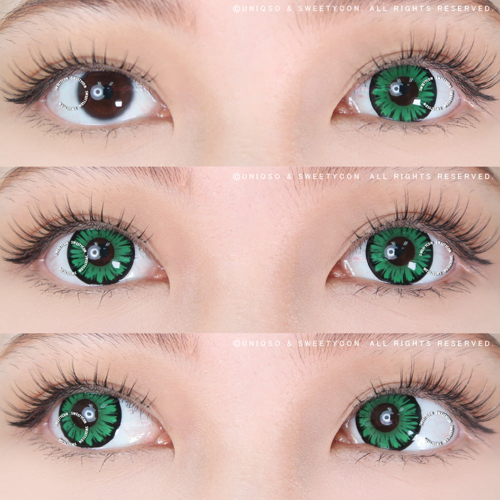 Sweety Firefly Green (1 lens/pack)-Colored Contacts-UNIQSO