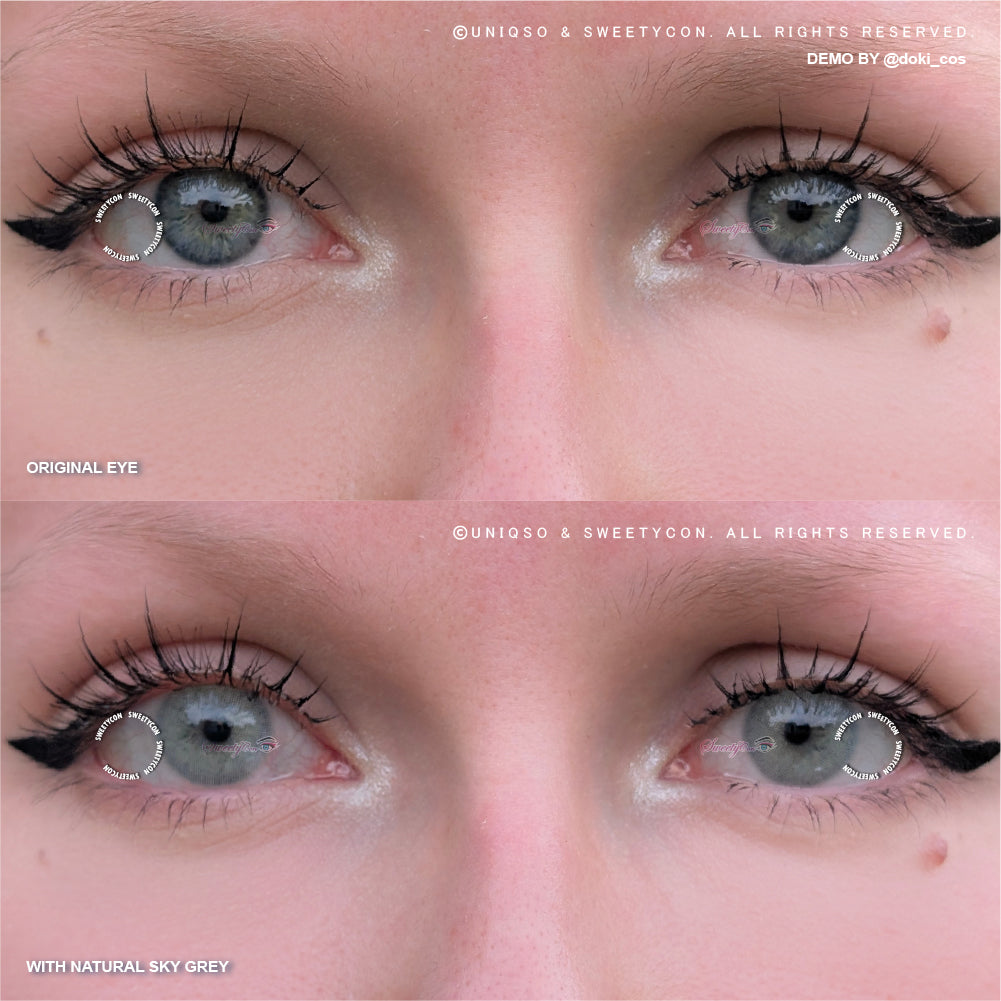 Sweety Super Natural Sky Grey (1 lens/pack)-Colored Contacts-UNIQSO Canada