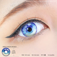 Sweety Sailor Cyan Blue (1 lens/pack)-Colored Contacts-UNIQSO