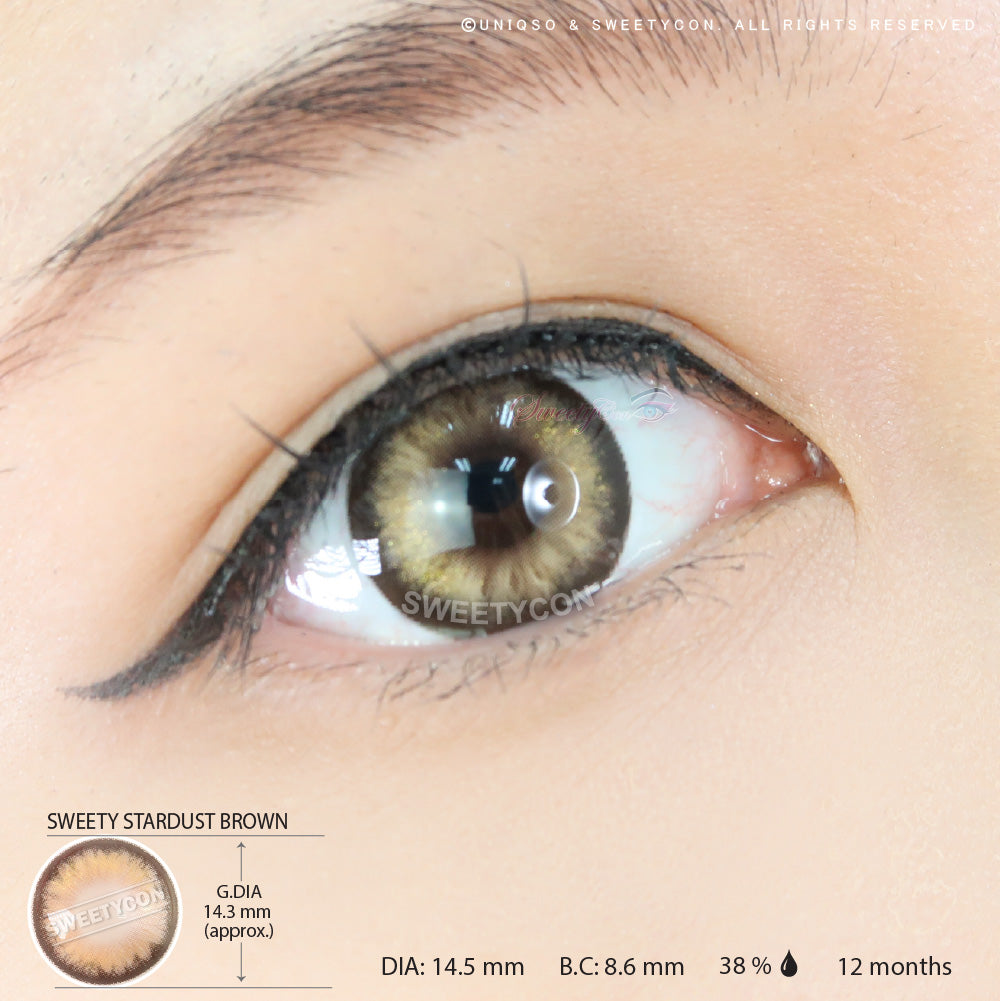 Sweety Stardust Brown (1 lens/pack)-Colored Contacts-UNIQSO