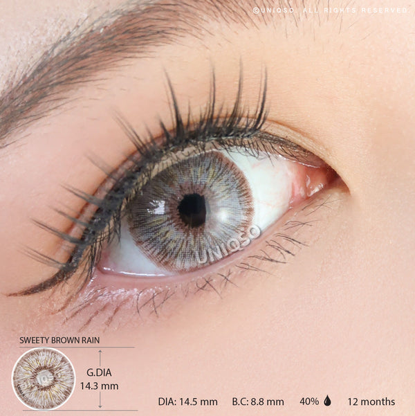 Urban Layer Brown Rain (1 lens/pack)-Colored Contacts-UNIQSO