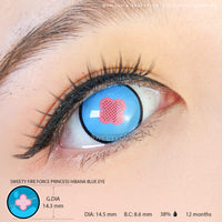 Sweety Fire Force Princess Hibana Blue Eye (1 lens/pack)-Colored Contacts-UNIQSO