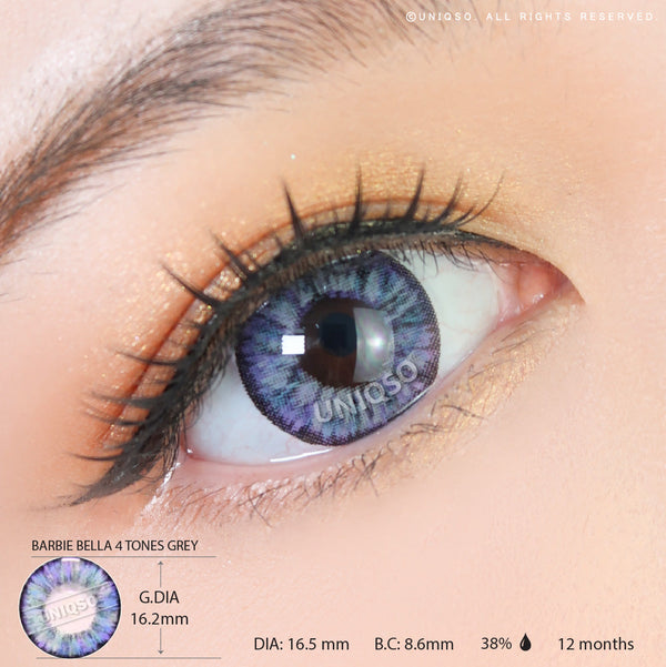 Western Eyes Bella 4 Tones Grey (1 lens/pack)-Colored Contacts-UNIQSO