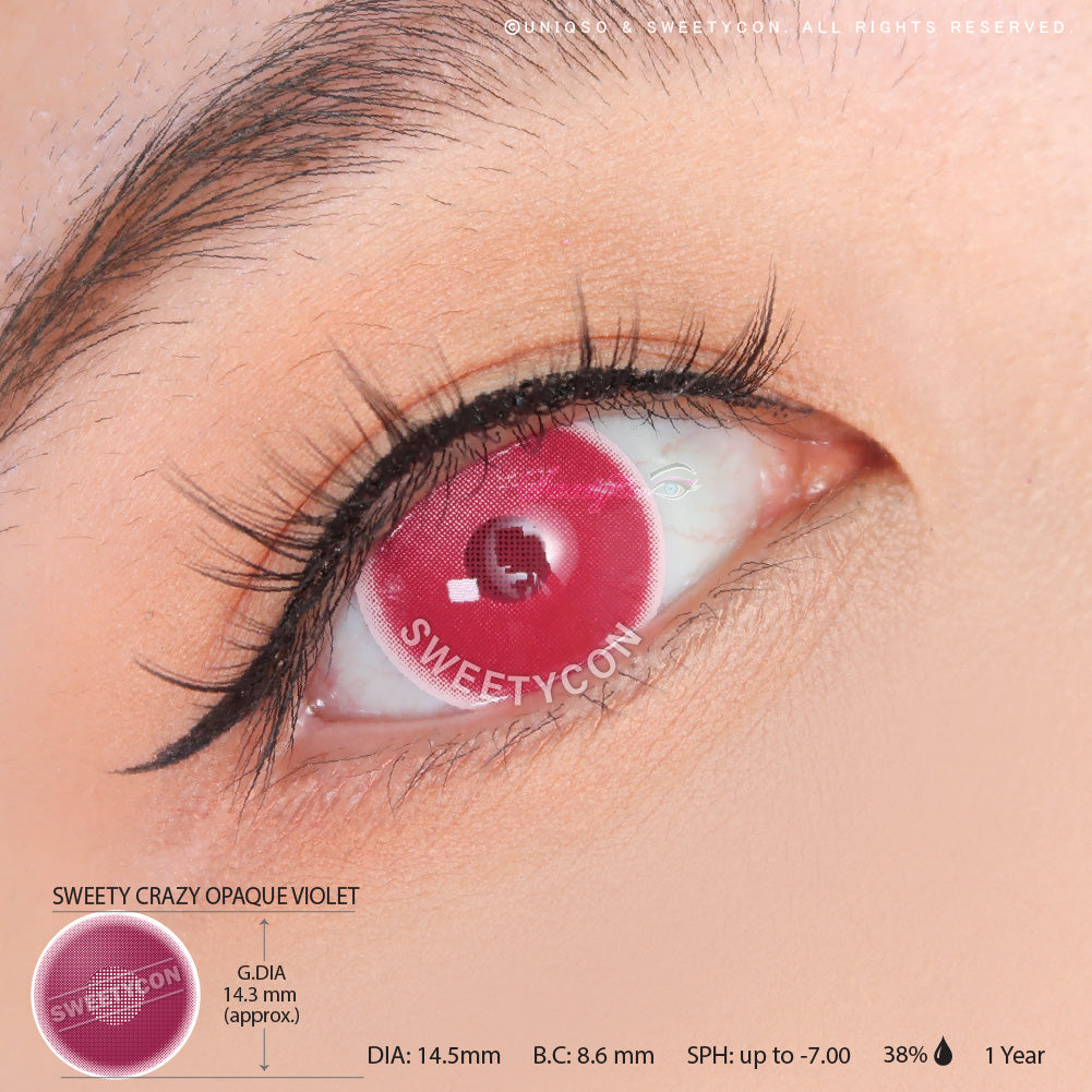 Sweety Crazy Opaque Violet (1 lens/pack)