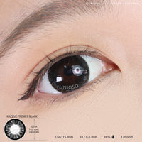 Kazzue Premier Black (1 lens/pack)-Colored Contacts-UNIQSO