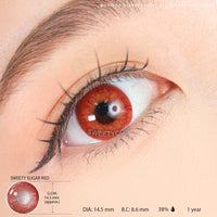 Sweety Sugar Red (1 lens/pack)-Colored Contacts-UNIQSO