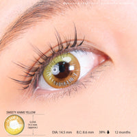 Sweety Anime Yellow (1 lens/pack)-Colored Contacts-UNIQSO