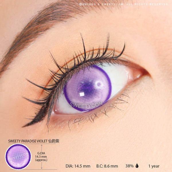 Sweety Paradise Violet (1 lens/pack)-Colored Contacts-UNIQSO