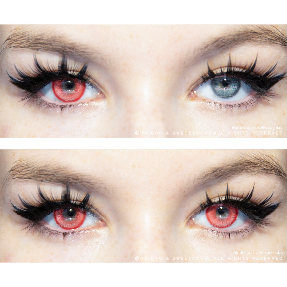 Sweety Magic Pop Red (1 lens/pack)-Colored Contacts-UNIQSO