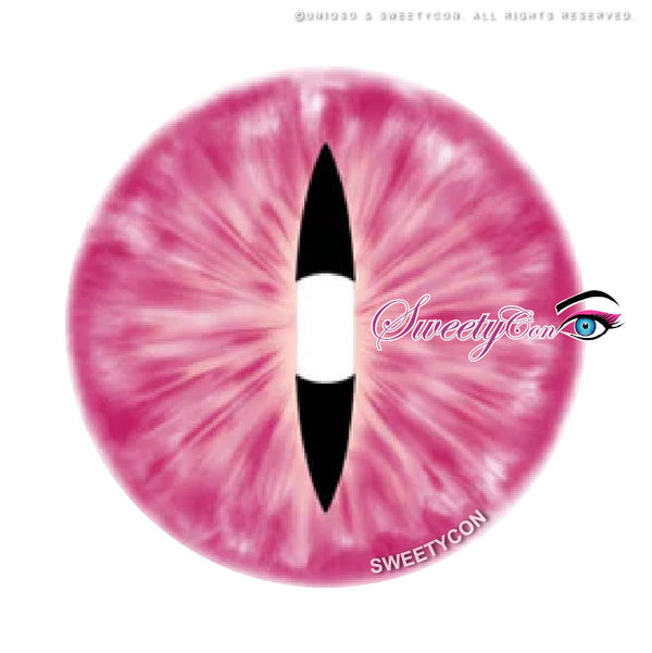 Sweety Crazy Pink Demon Eye / Cat Eye (New) (1 lens/pack)-Crazy Contacts-UNIQSO