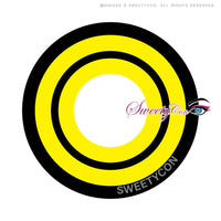 Sweety Crazy Yellow Rings V3 (Chainsaw Man - Makima) (1 lens/pack)-Crazy Contacts-UNIQSO
