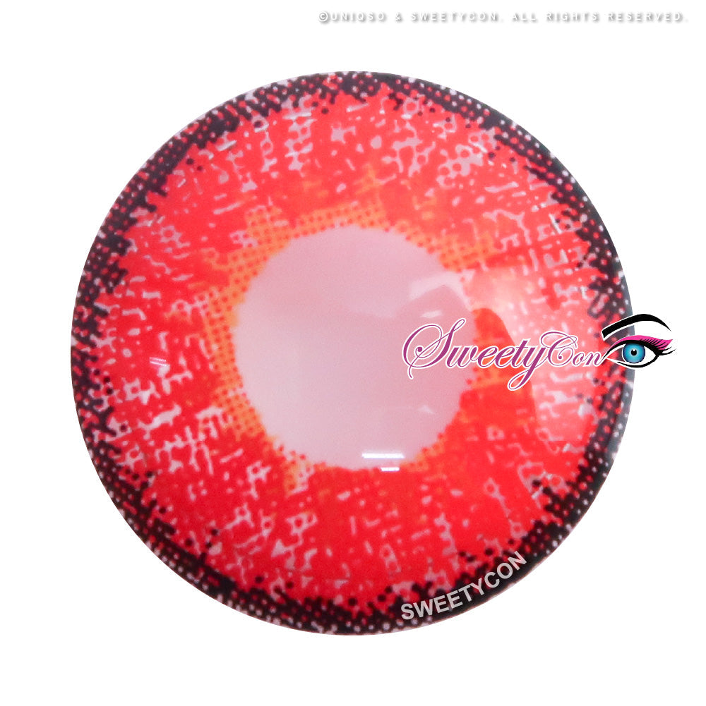 Sweety Snow Red (1 lens/pack)-Colored Contacts-UNIQSO